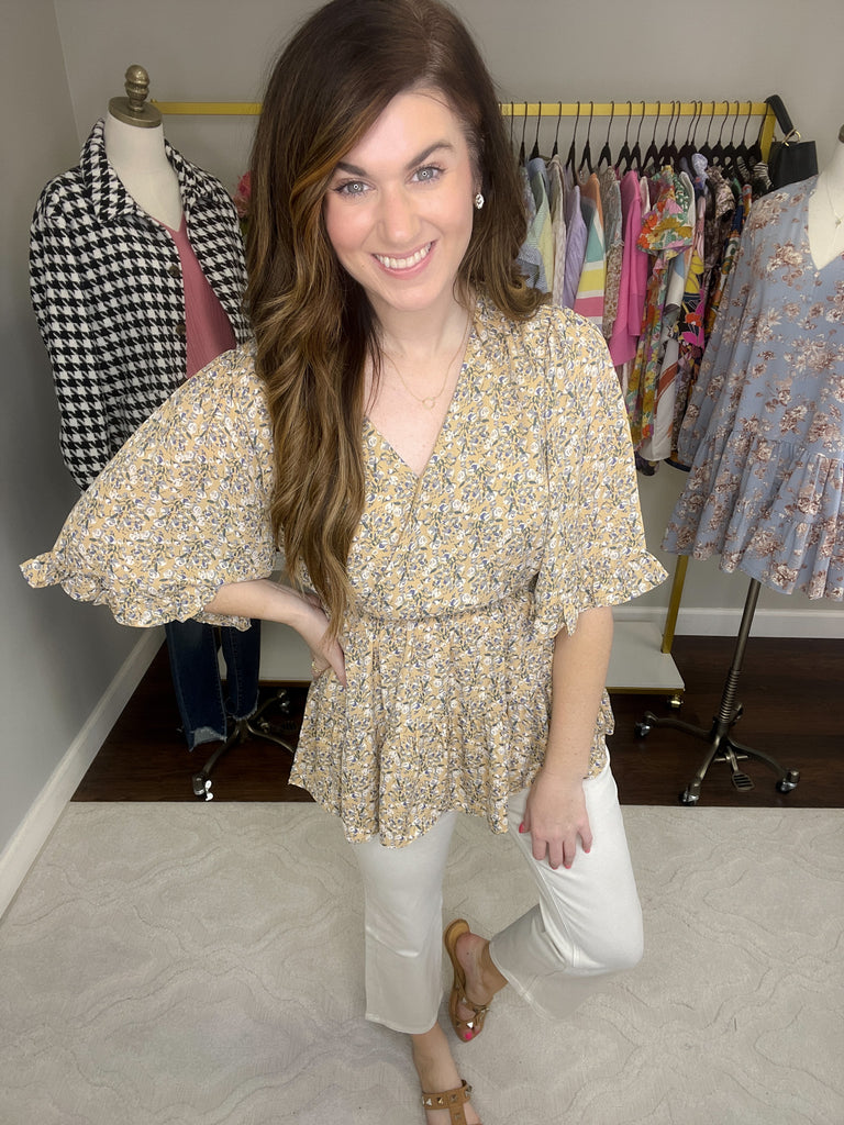 SALE! Honey Honey Floral Crossover Top *Final Sale*