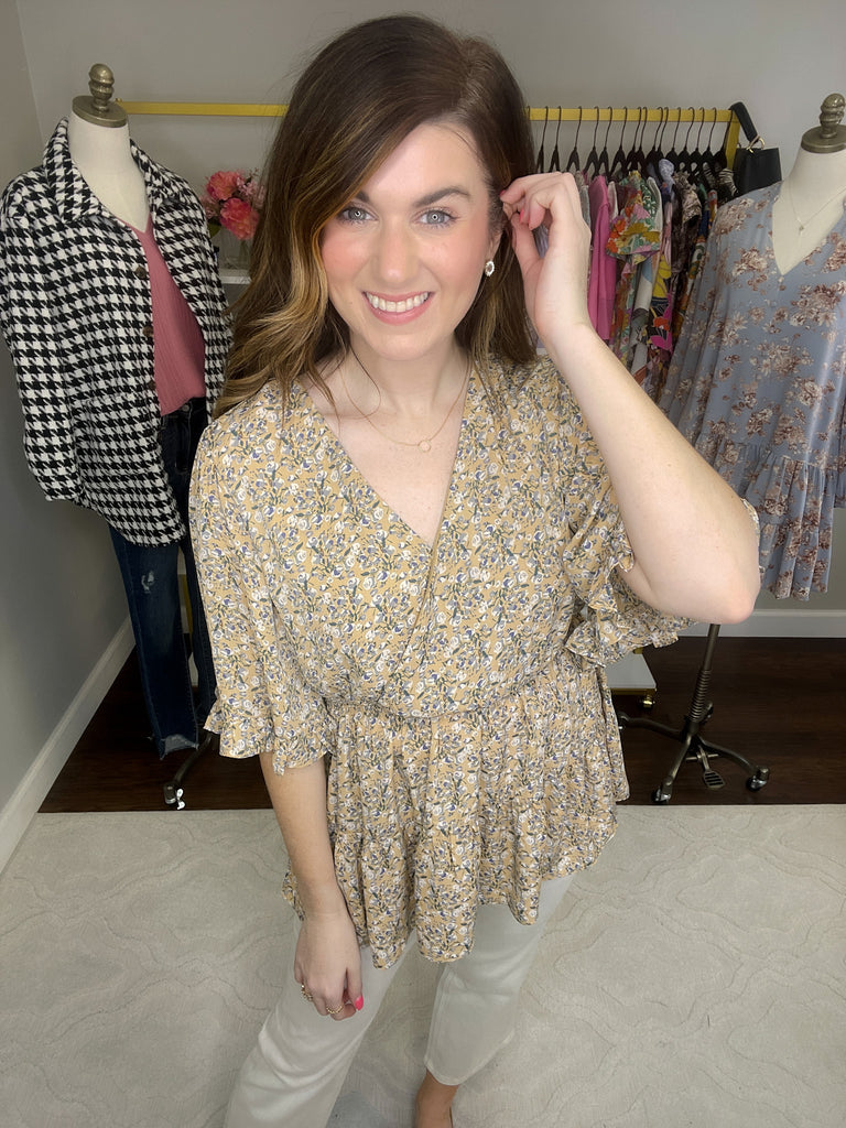 SALE! Honey Honey Floral Crossover Top *Final Sale*