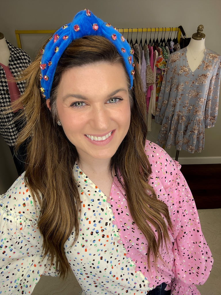 Top it Off Headband in Royal *Final Sale*