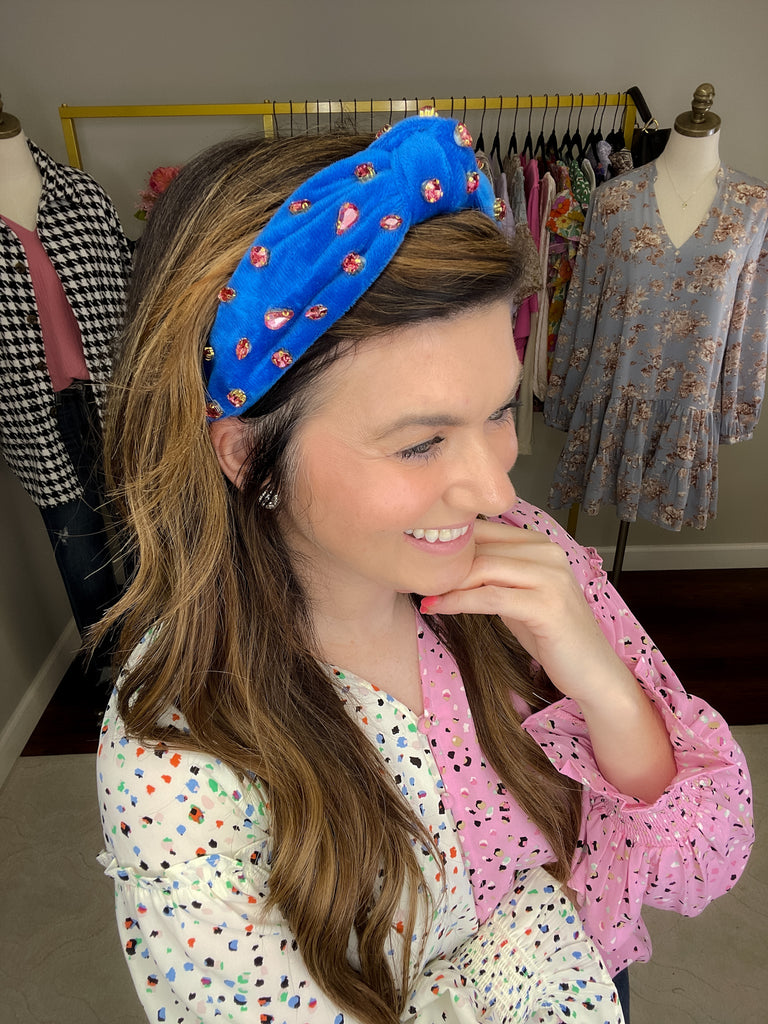 Top it Off Headband in Royal *Final Sale*