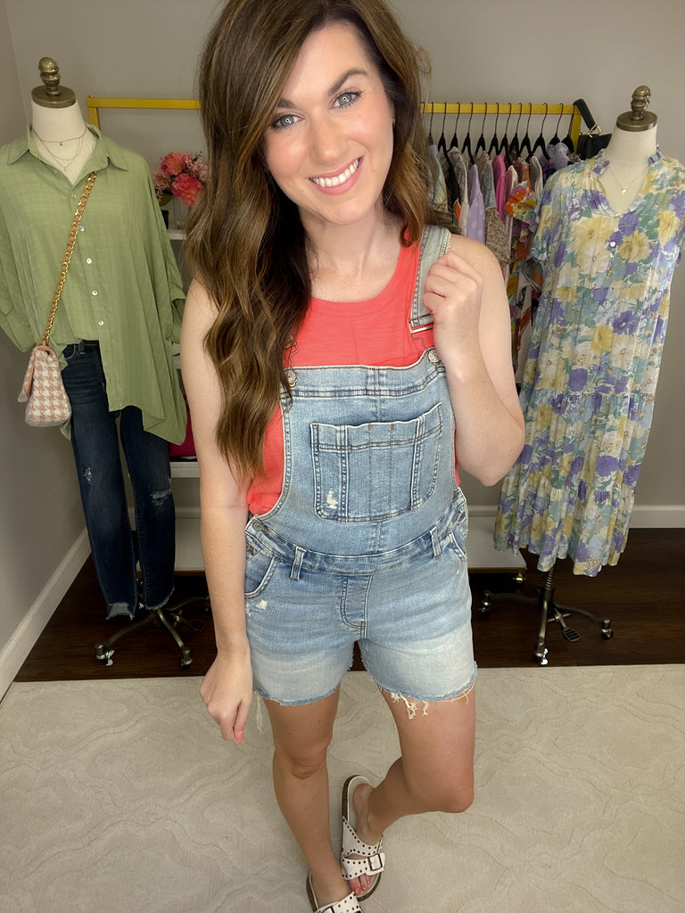 SALE! Judy Blue Waller Overalls in Light Wash *Final Sale*