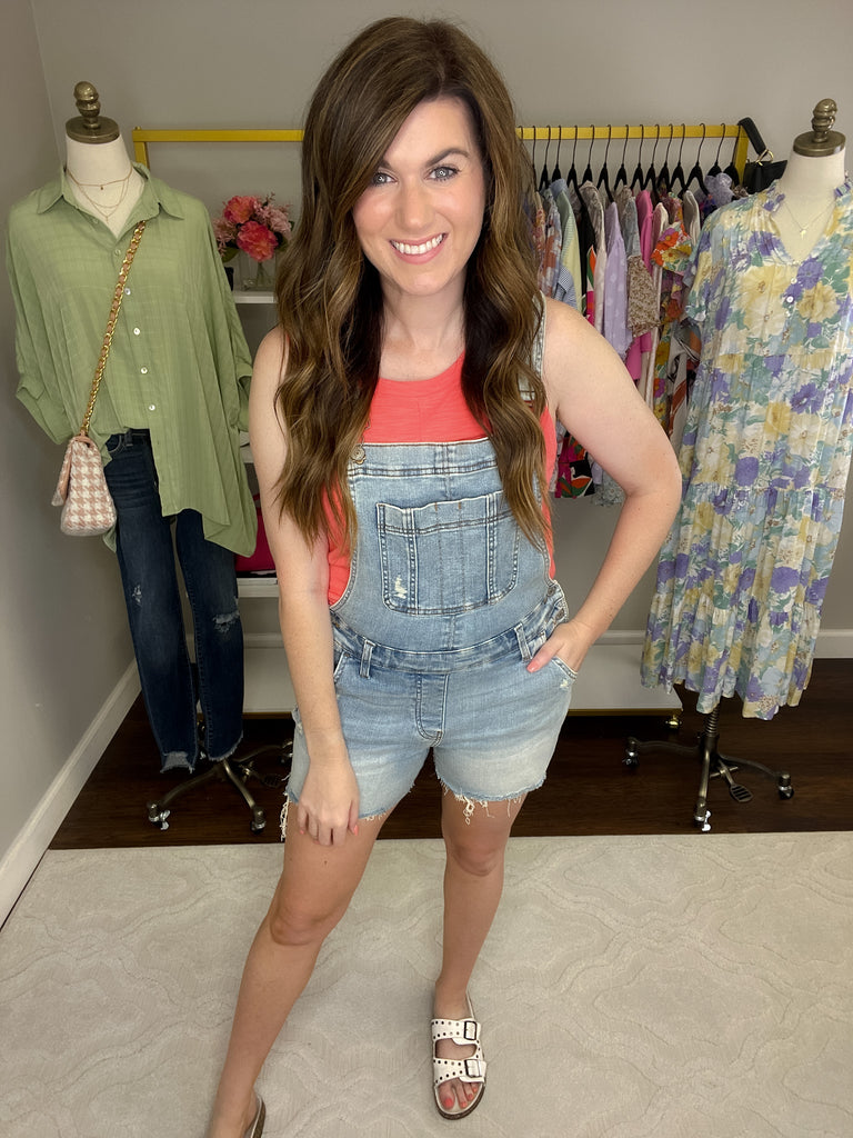 SALE! Judy Blue Waller Overalls in Light Wash *Final Sale*