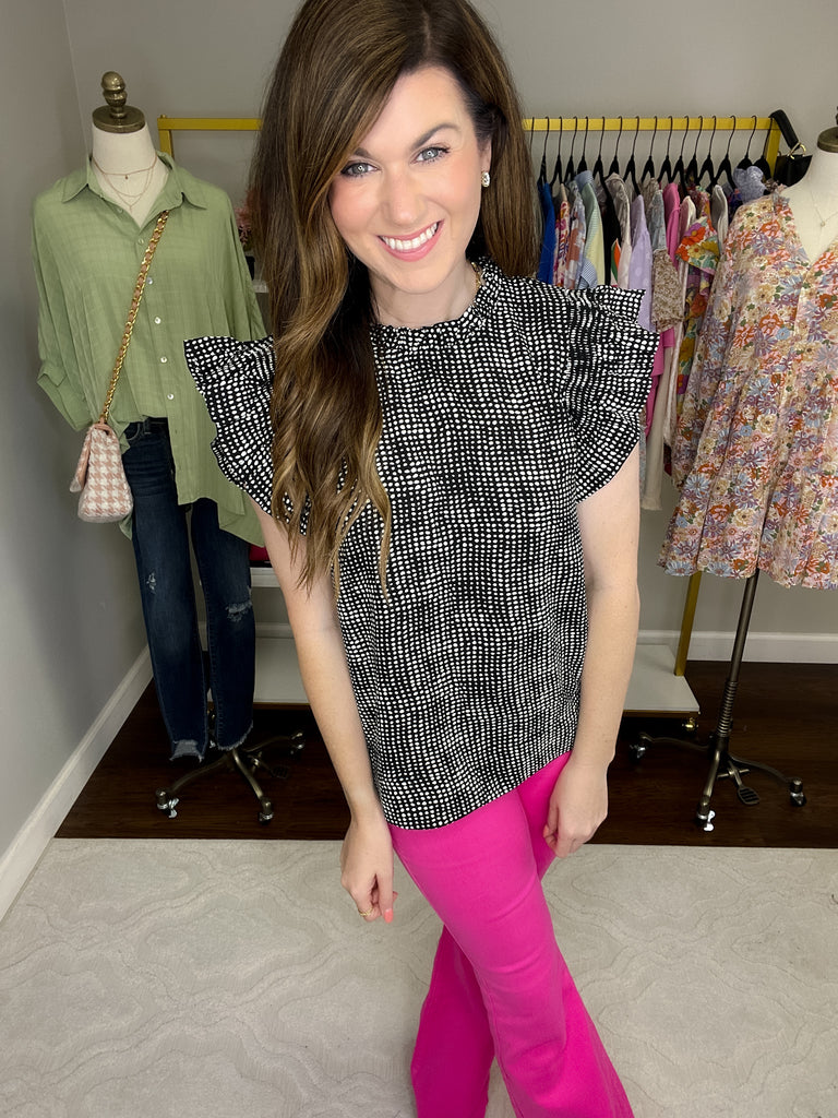 Flirting with Fun Top in Black