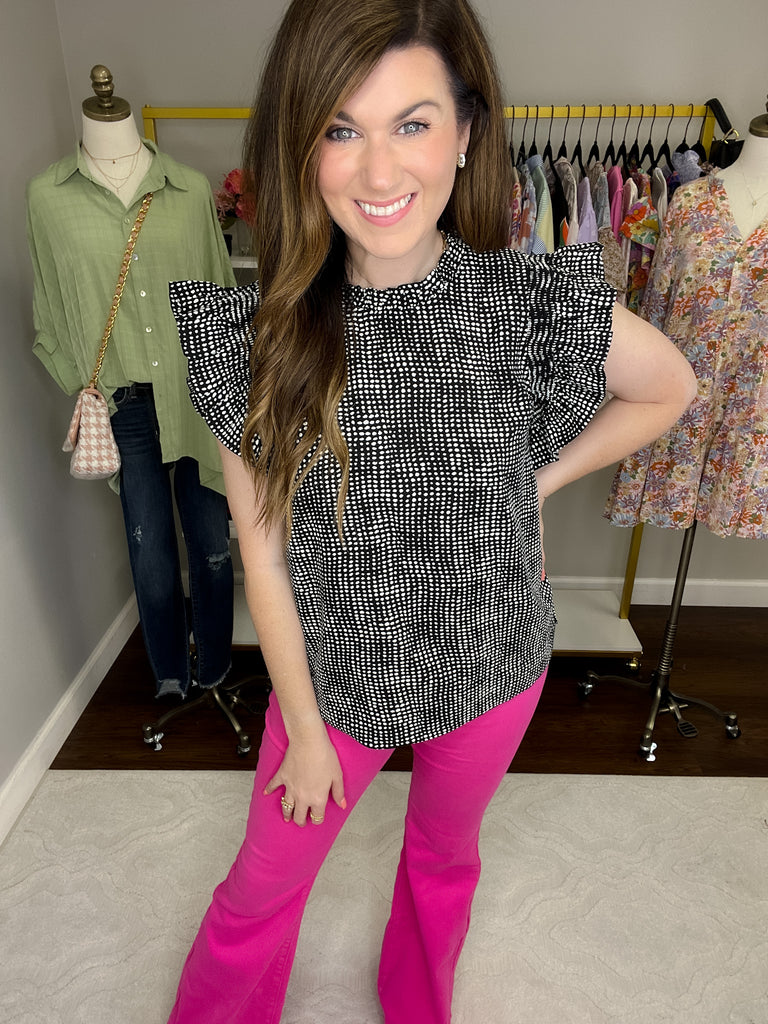 Flirting with Fun Top in Black