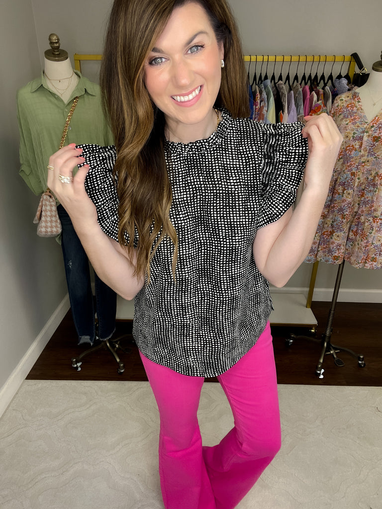 Flirting with Fun Top in Black