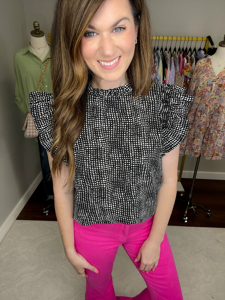 Flirting with Fun Top in Black