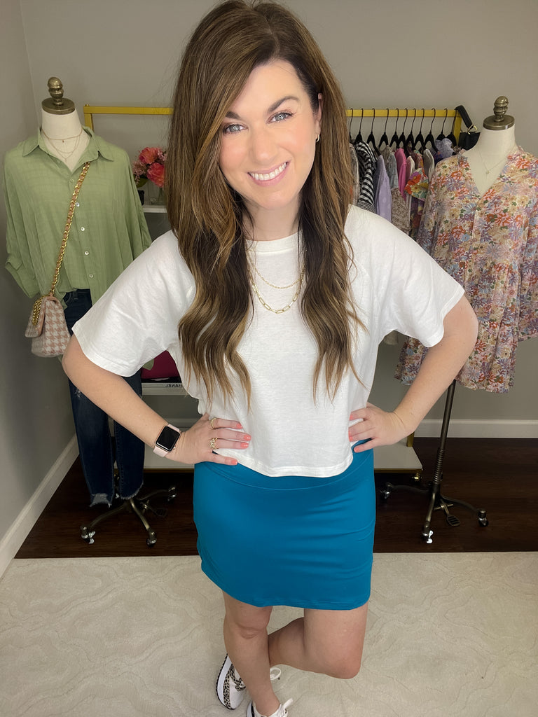 SALE! Country Club Days Skort in Ocean Blue *Final Sale*