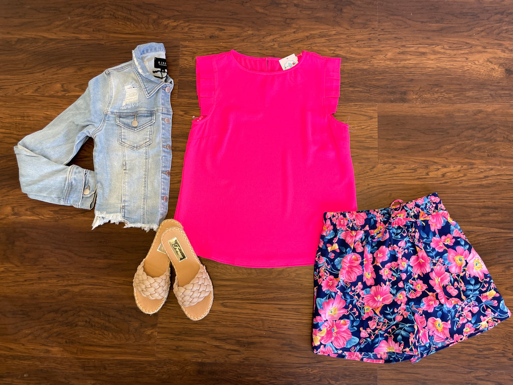 SALE! Holy Hibiscus Shorts in Royal *Final Sale*