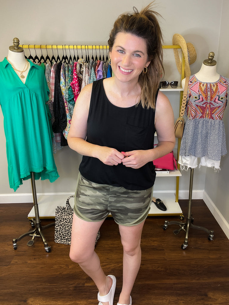 SALE! Babe Shorts in Green Camo *Final Sale*