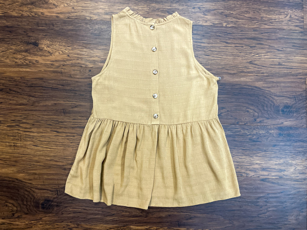 Jonas Peplum Tank in Camel