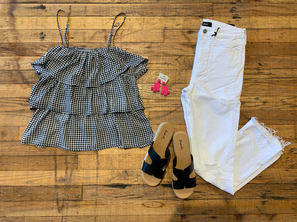 SALE! Culver Layered Gingham Tank *Final Sale*