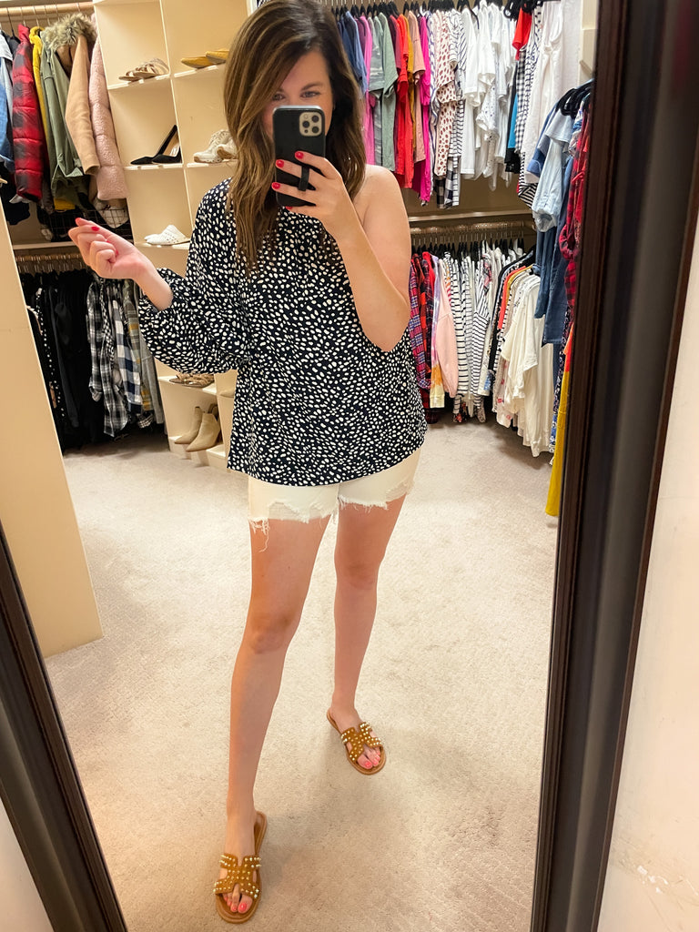 SALE! Palma Spotty Dot Top in Navy *Final Sale*