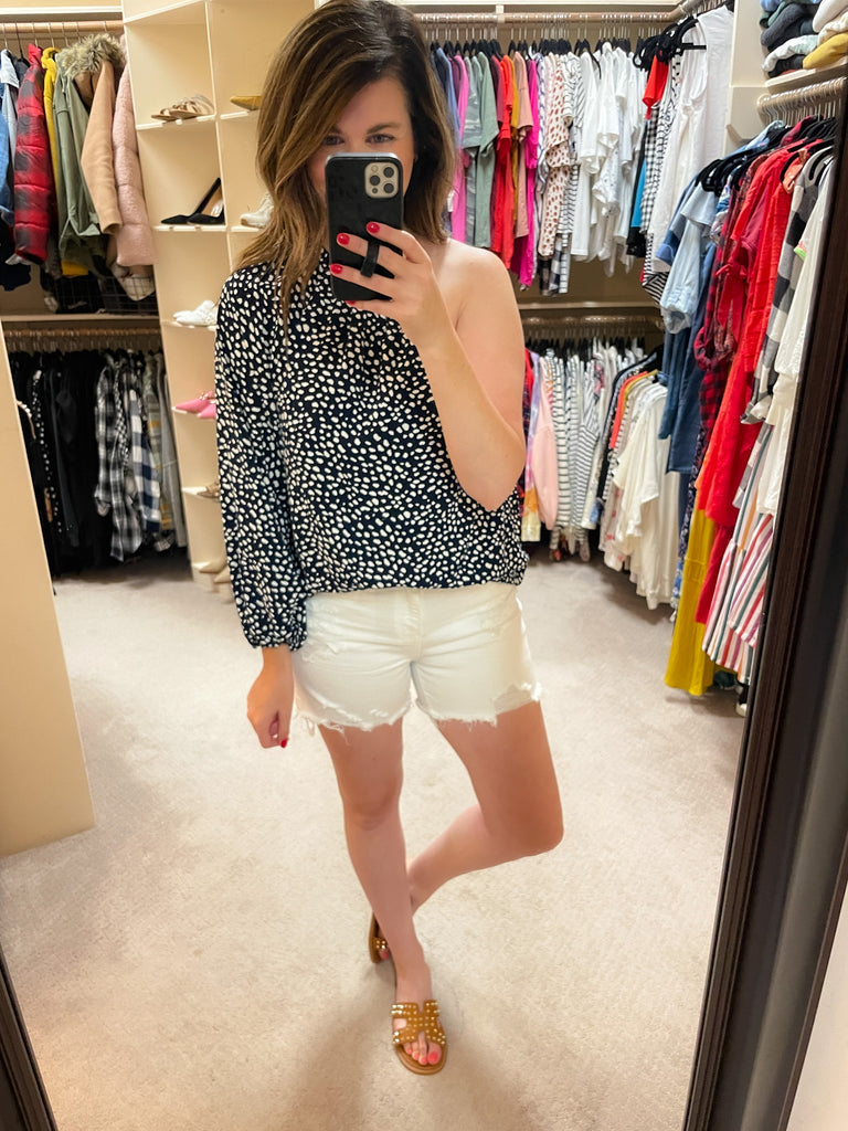 SALE! Palma Spotty Dot Top in Navy *Final Sale*