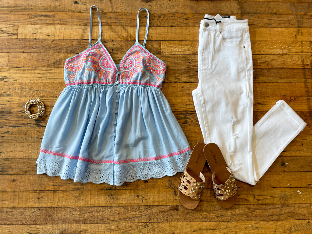 Summer Stunner Tank in Blue