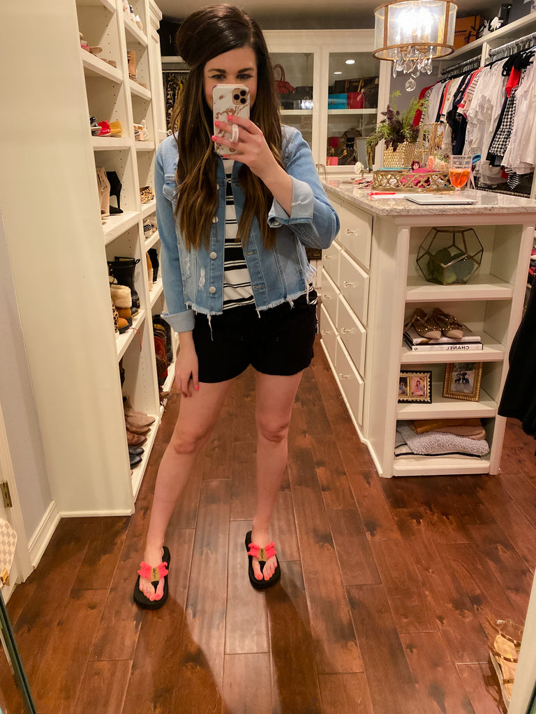 SALE! River Walk Black Linen Shorts *Final Sale*