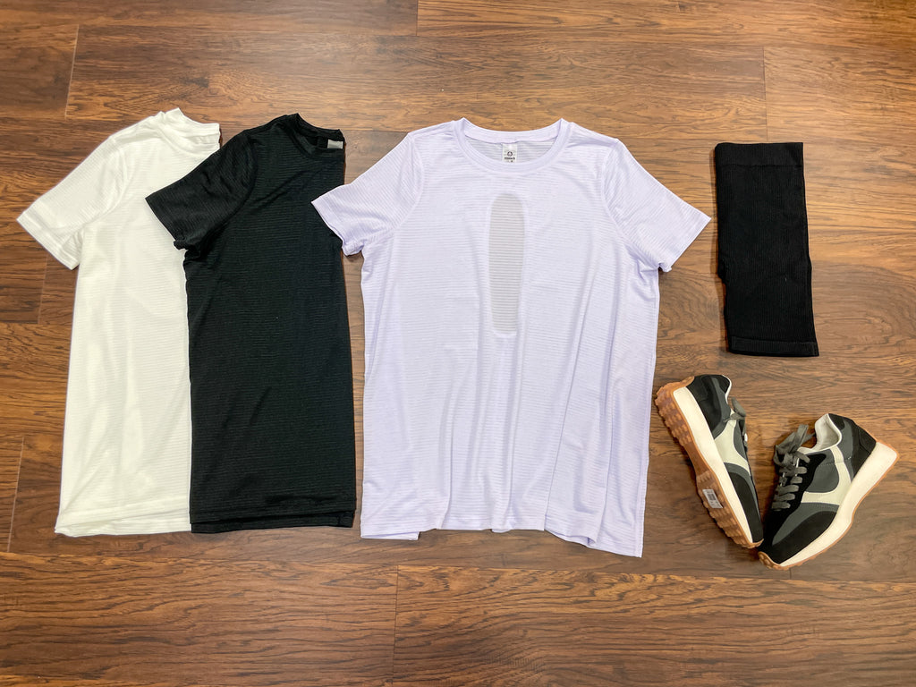 SALE! Mono B Barre then Brunch Tee in Purple *Final Sale*