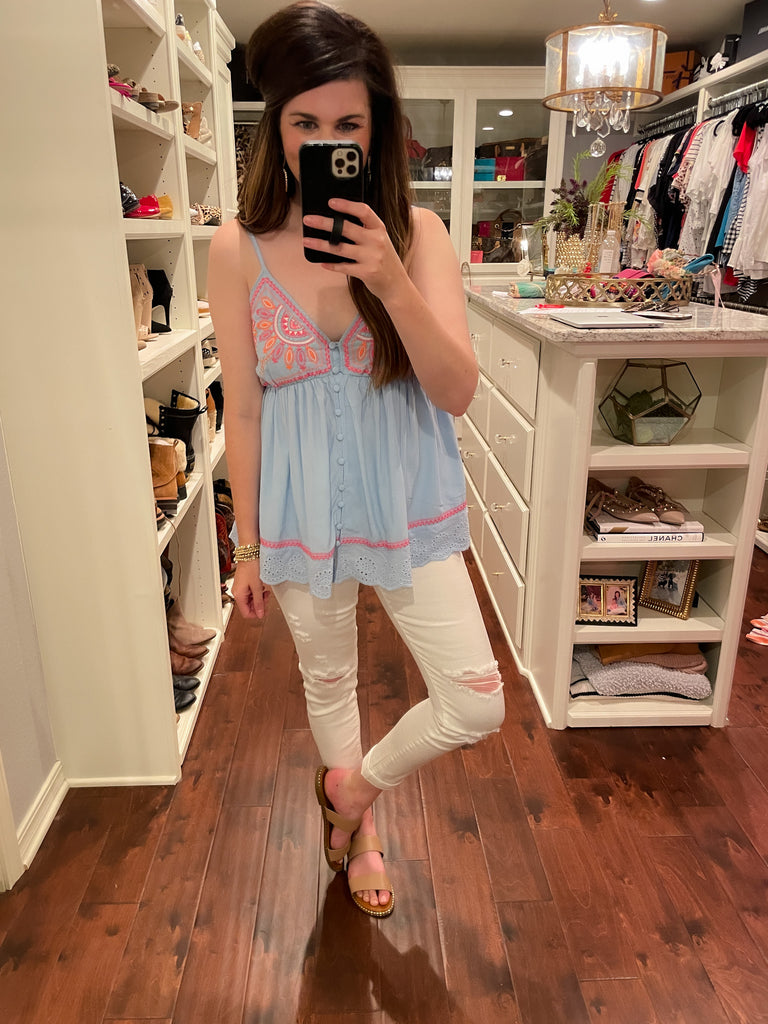 Summer Stunner Tank in Blue