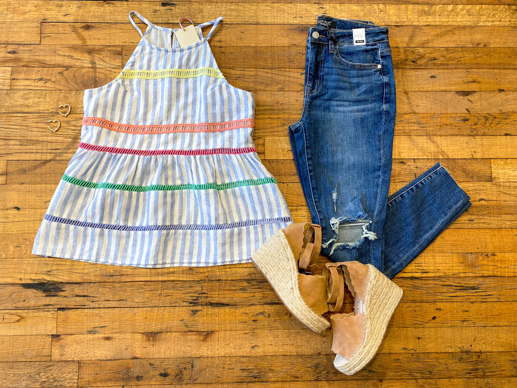 SALE! Bethany Beach Tank in Stripes *Final Sale*