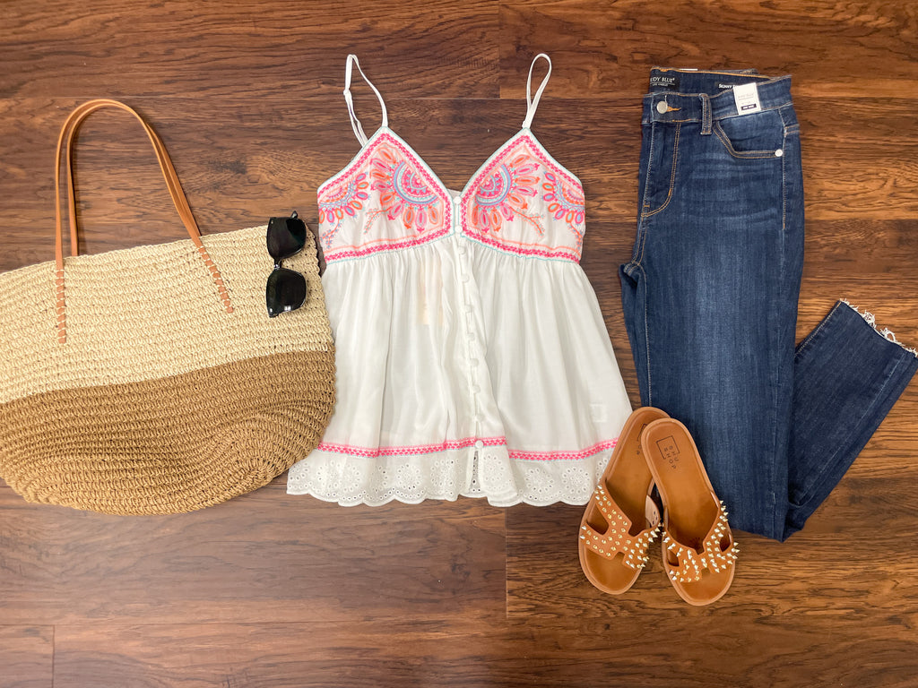 Summer Stunner Tank in White