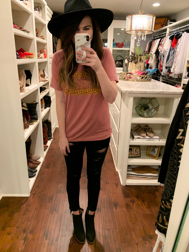 SALE! Cheetah Thankful Tee *Final Sale*