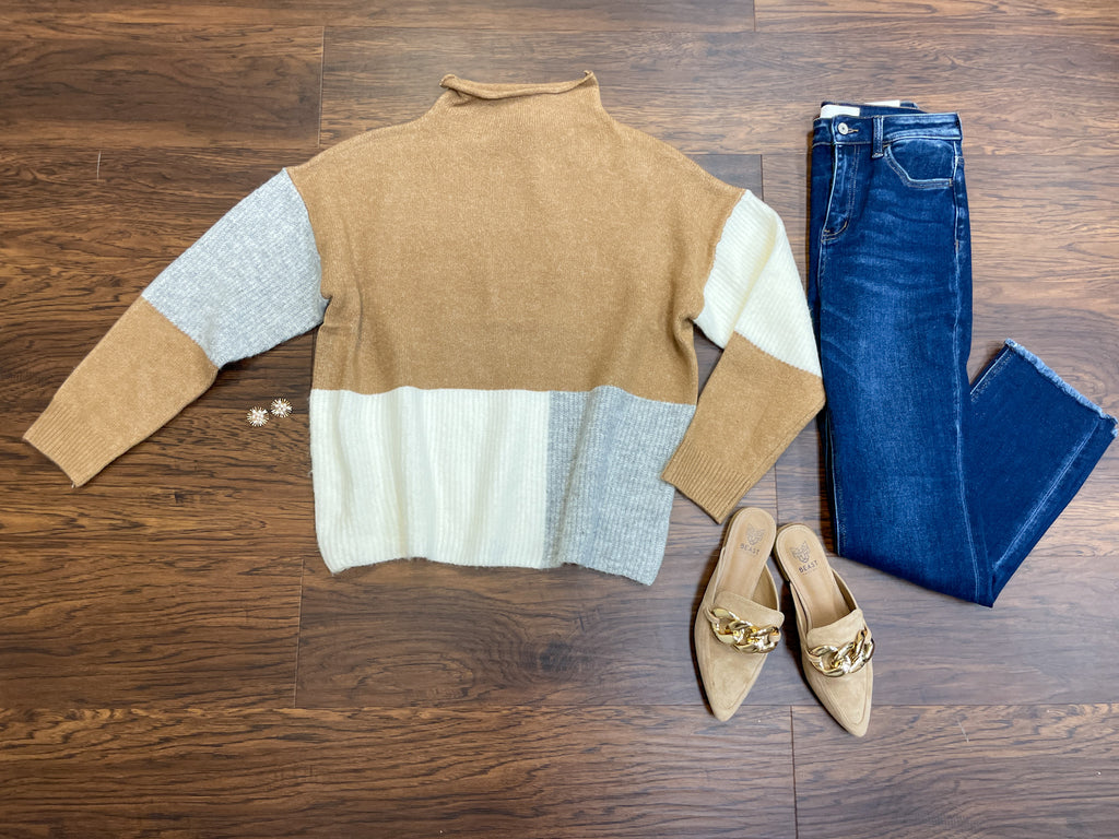SALE! Breck Color Block Sweater *Final Sale*