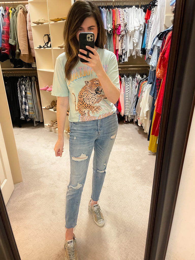 SALE! High Voltage Tour Tee in Mint *Final Sale*