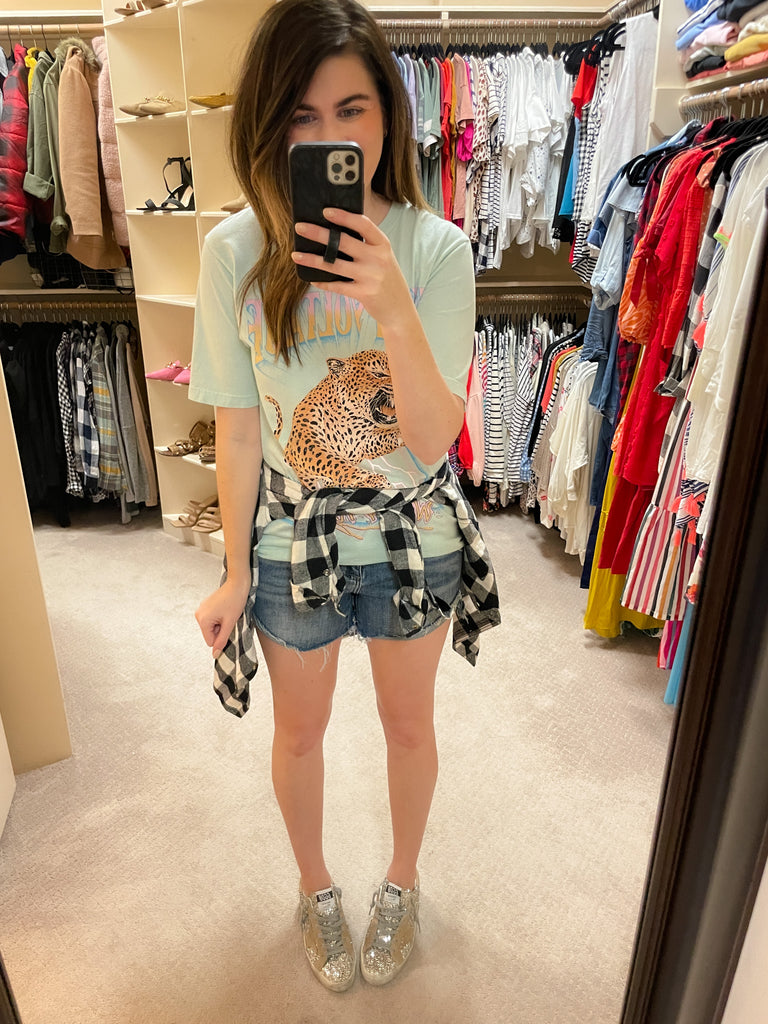 SALE! High Voltage Tour Tee in Mint *Final Sale*