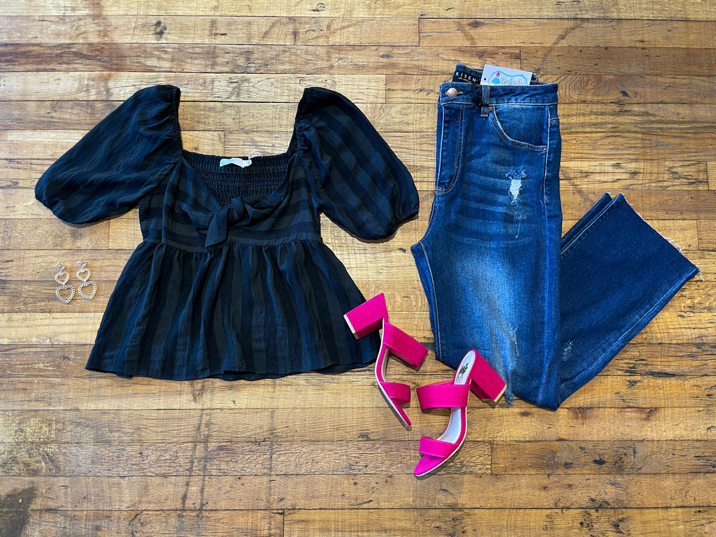 Spotted in LA Tie Front Top