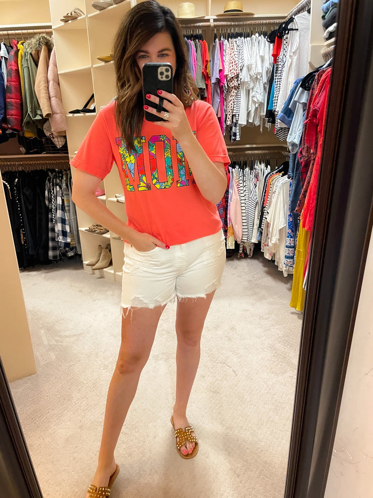 SALE! Tropical Mom Tee in Watermelon *Final Sale*