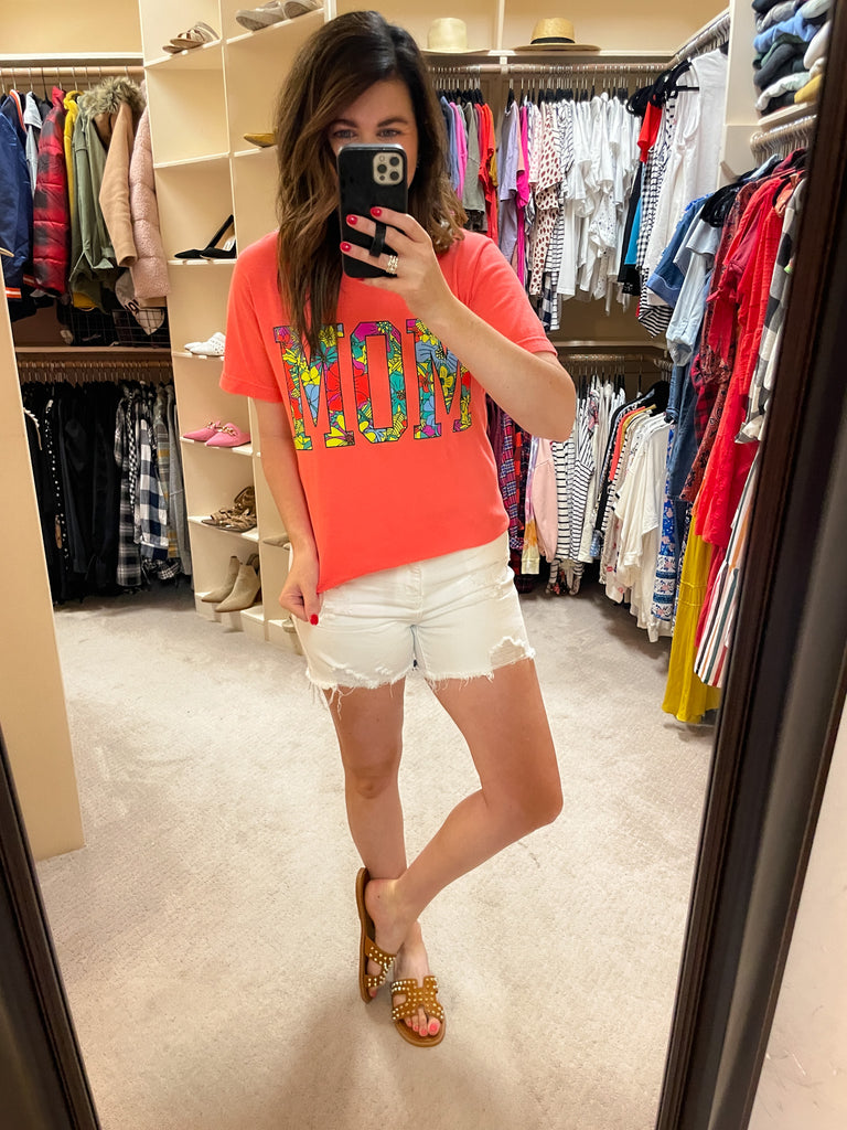 SALE! Tropical Mom Tee in Watermelon *Final Sale*
