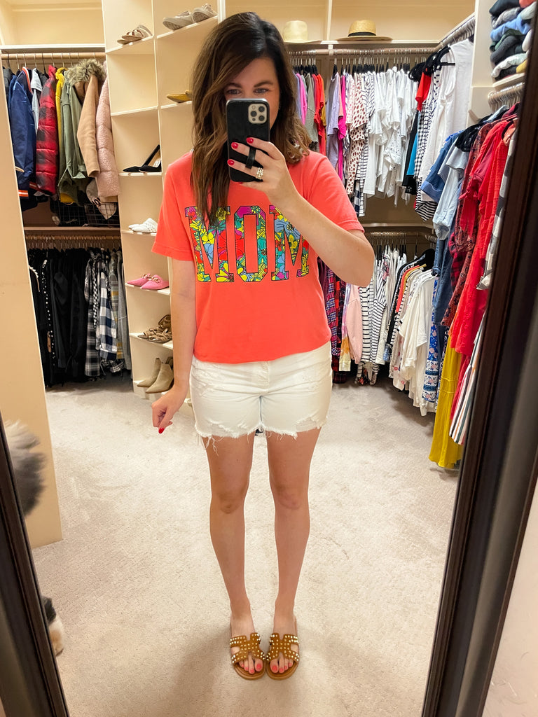 SALE! Tropical Mom Tee in Watermelon *Final Sale*