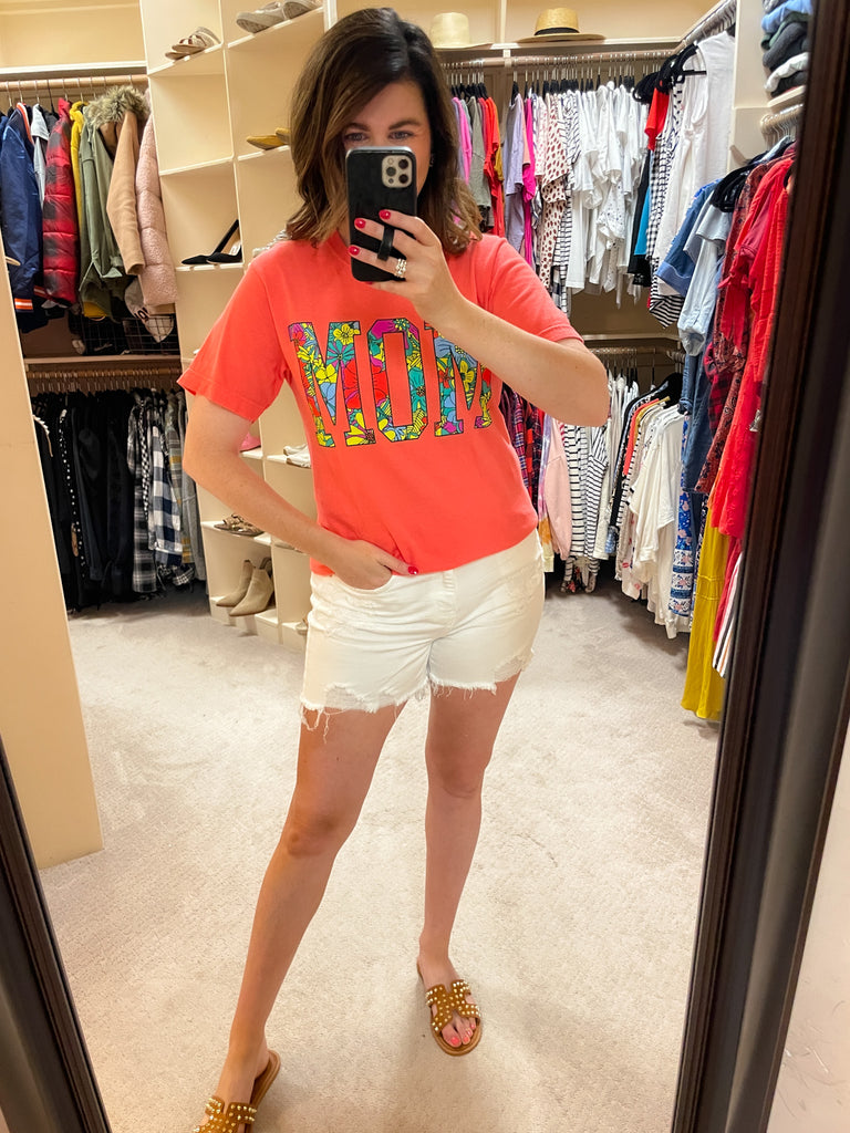 SALE! Tropical Mom Tee in Watermelon *Final Sale*