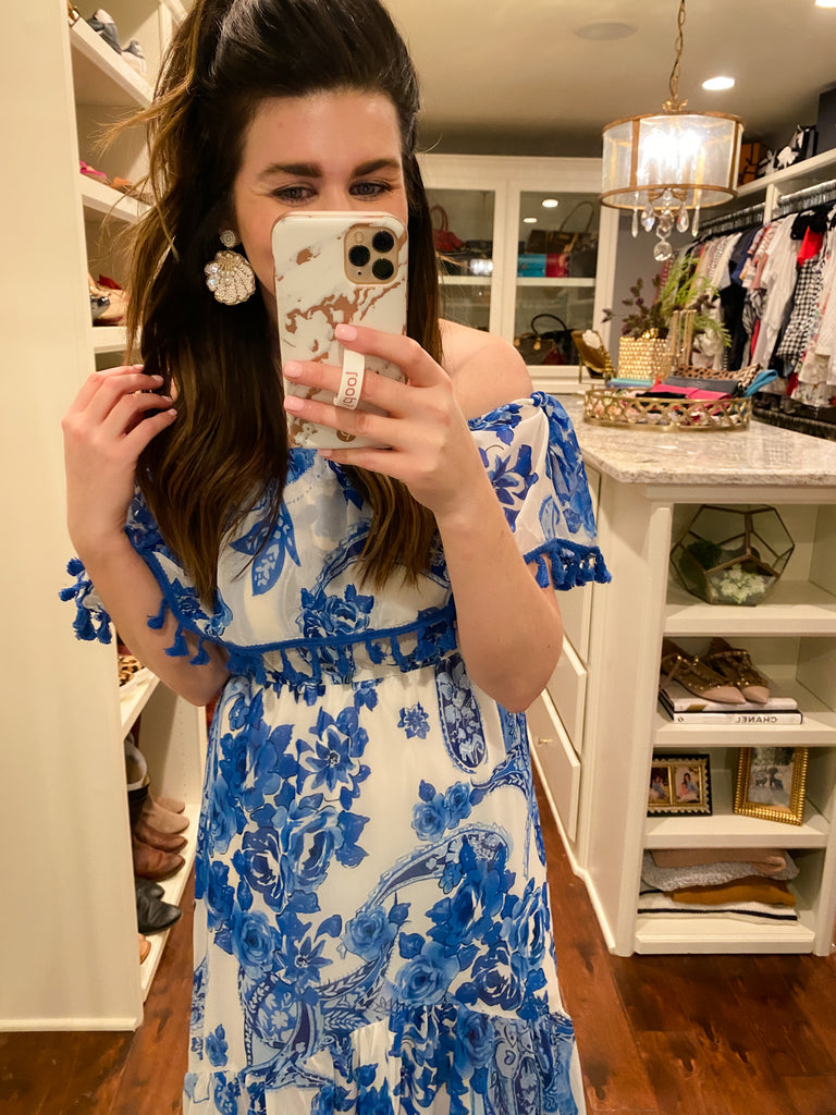 Shell and Pearl Earrings in White and Coral *Final Sale*