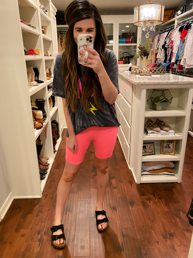 Ready, Set, Chic Bike Shorts in Neon Pink