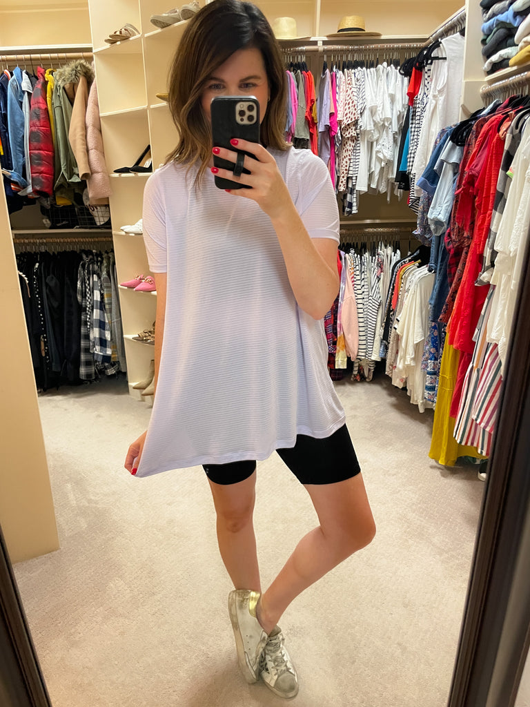 SALE! Mono B Barre then Brunch Tee in Purple *Final Sale*