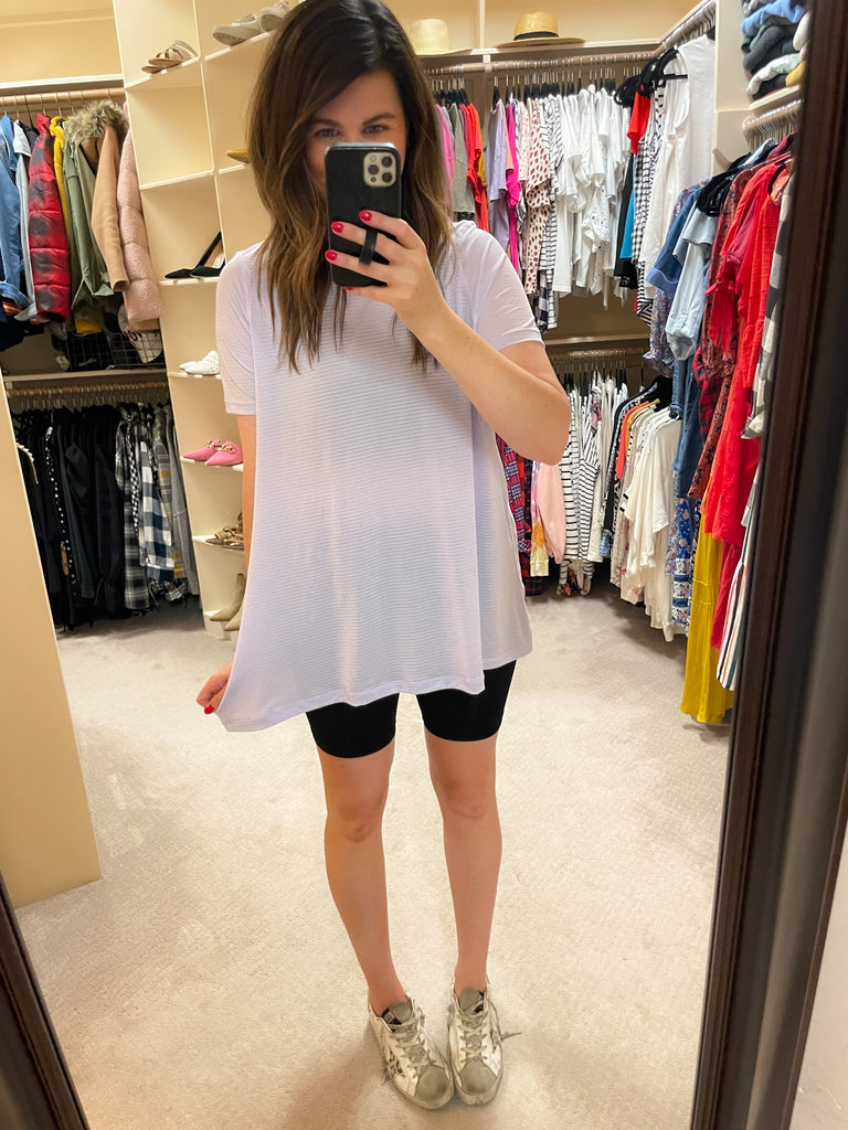 SALE! Mono B Barre then Brunch Tee in Purple *Final Sale*