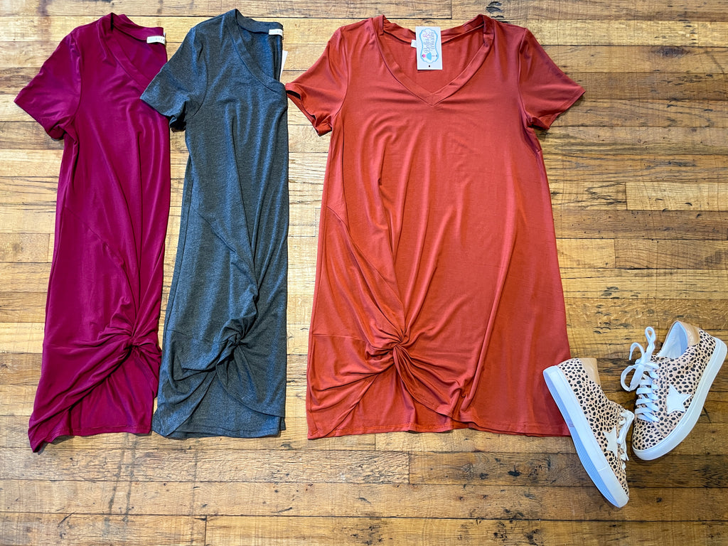 SALE! With a Twist Dress in Multiple Colors *Final Sale*
