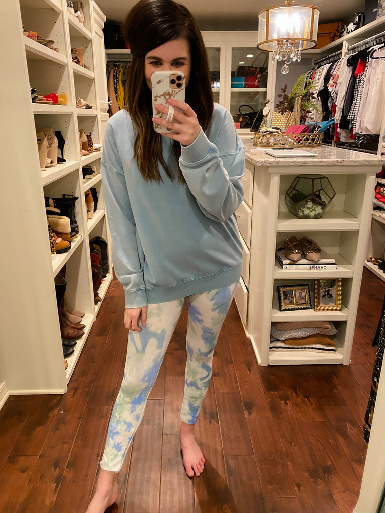 SALE! Nikibiki Blossom Tie Dye Leggings in Green and Purple *Final Sale*