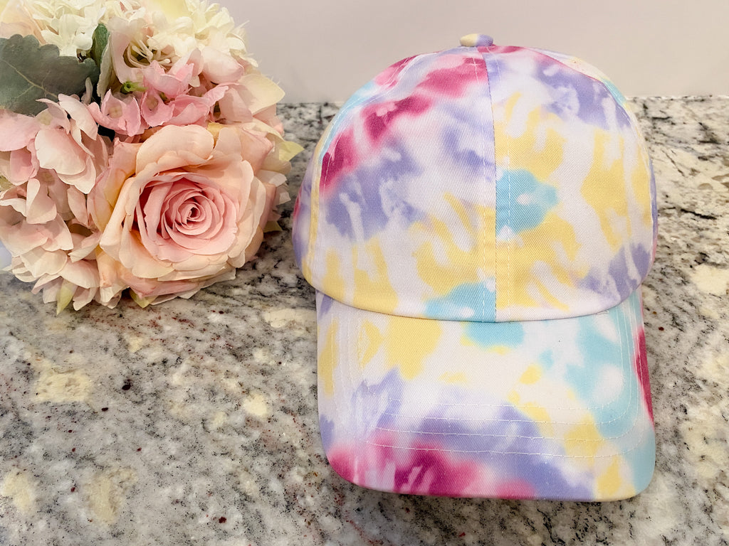 Dawn Tie Dye Baseball Hat in Fuchsia *Final Sale*