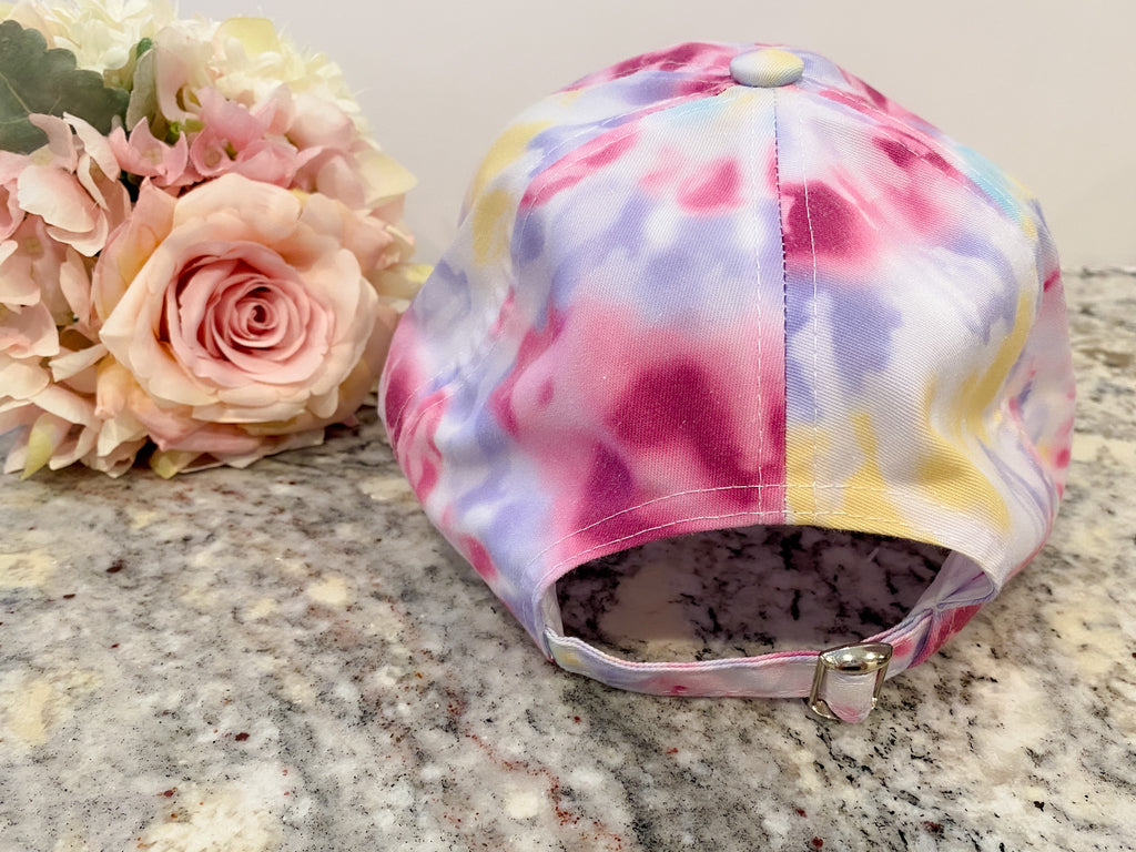 Dawn Tie Dye Baseball Hat in Fuchsia *Final Sale*