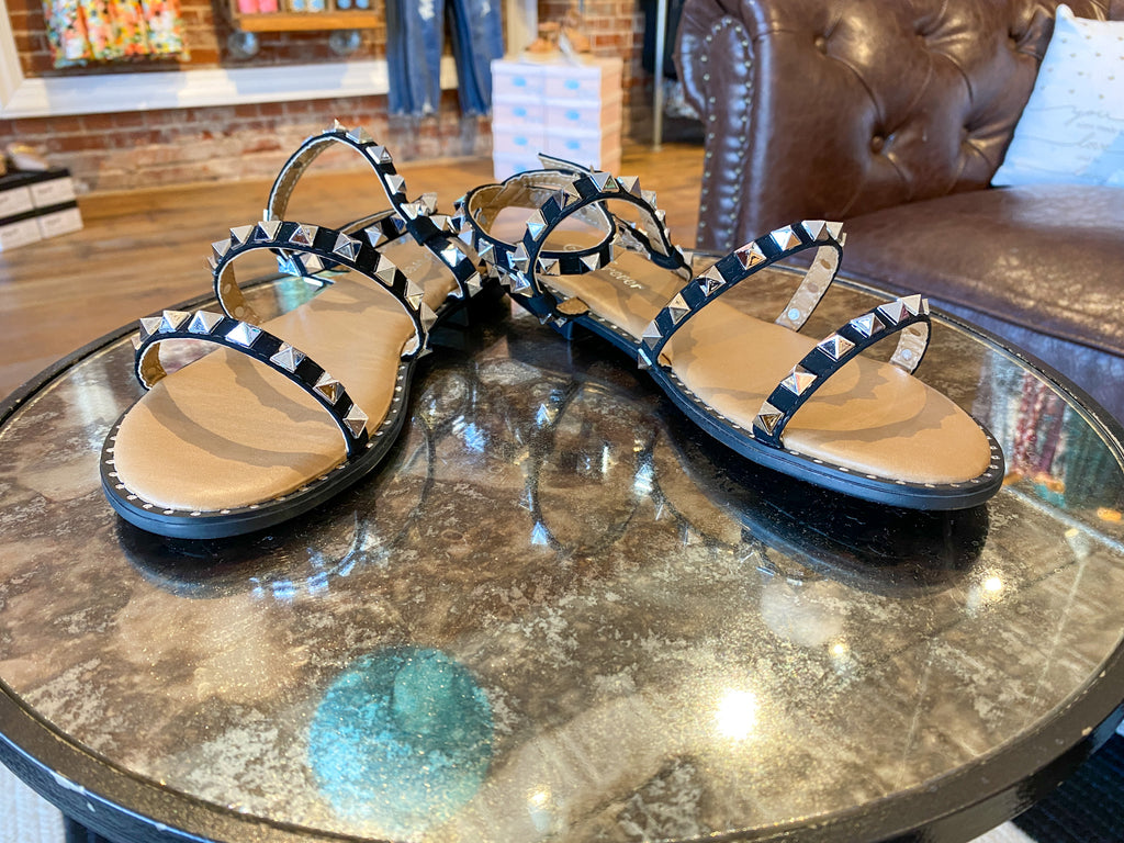 Ready to Travel Sandals in Black