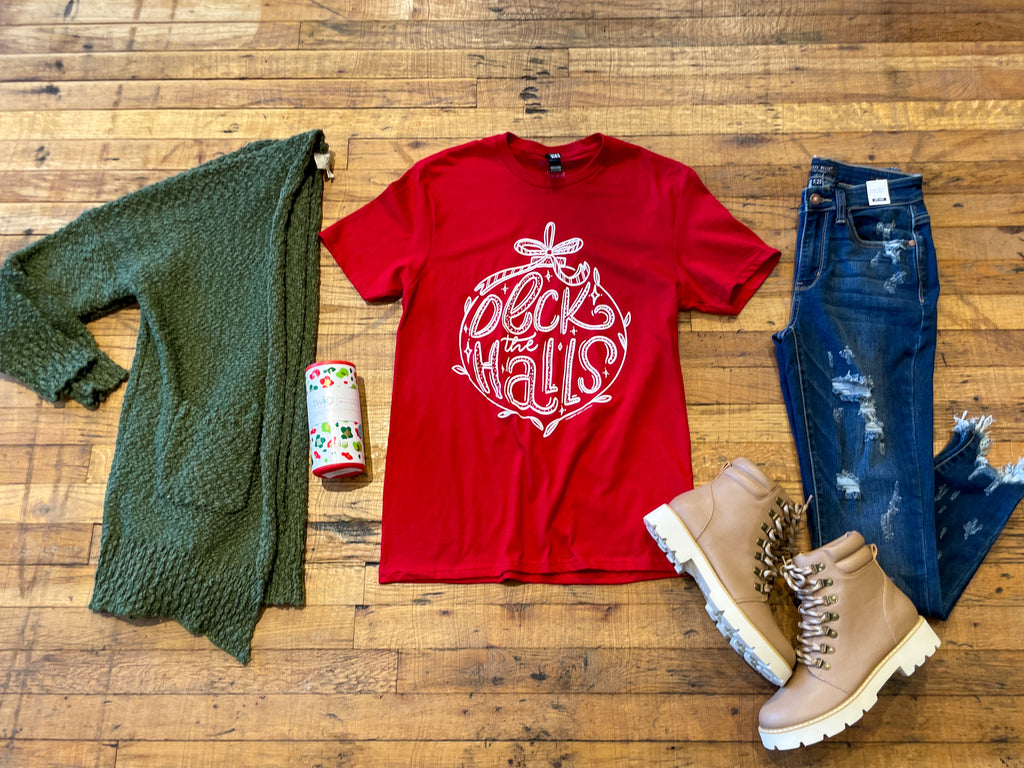 SALE! *BELLES & DOORBUSTER* Deck the Halls Tee *Final Sale*