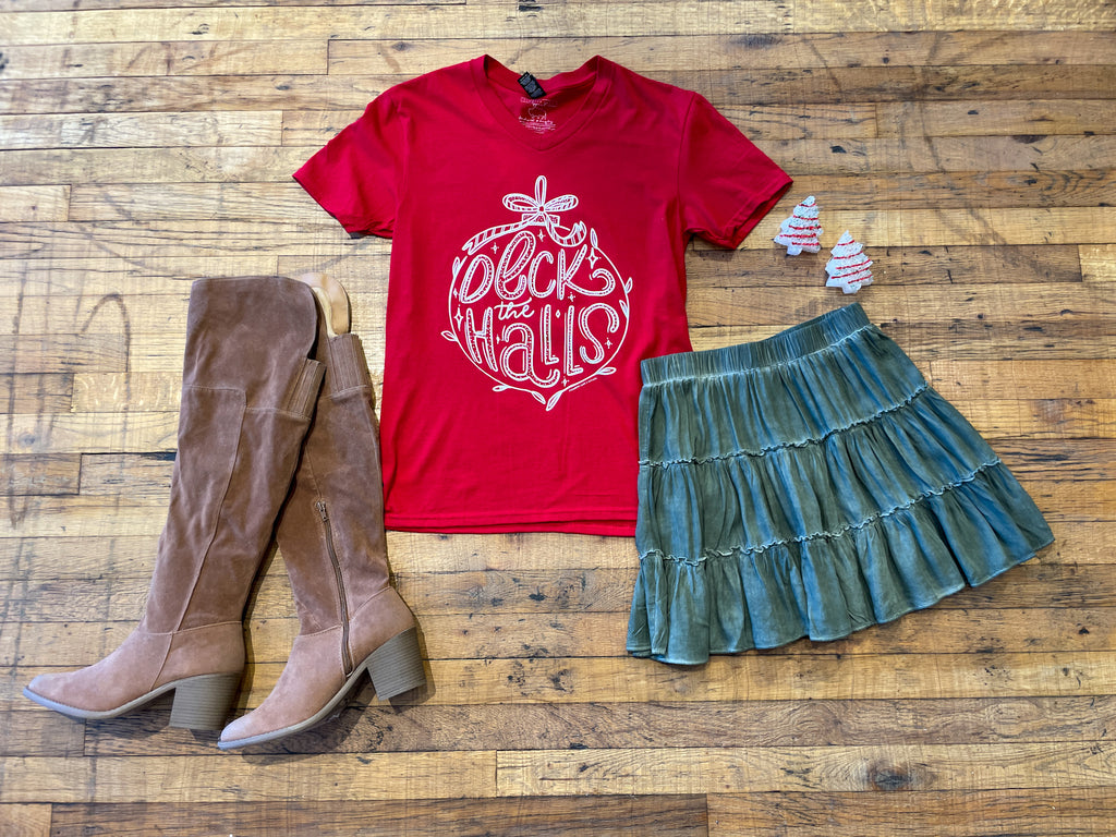 SALE! *BELLES & DOORBUSTER* Deck the Halls Tee *Final Sale*