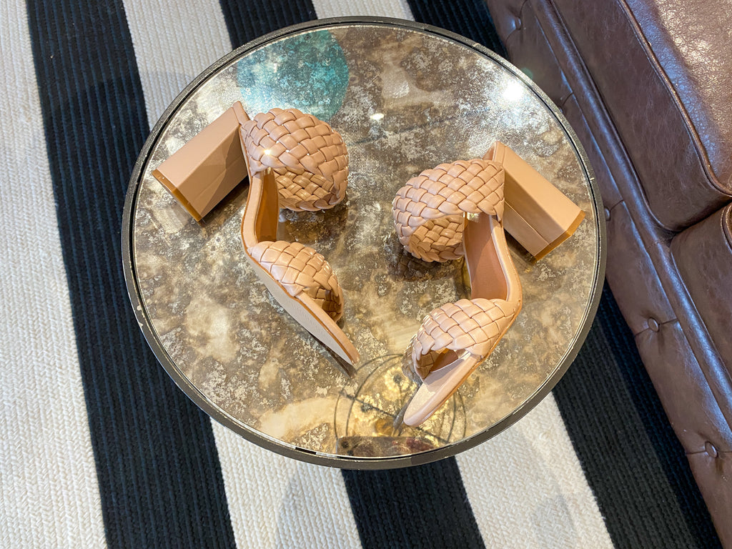 SALE! Meg Braided Heels in Nude *Final Sale*