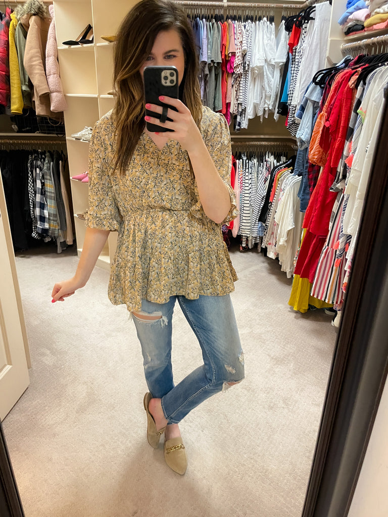 SALE! Honey Honey Floral Crossover Top *Final Sale*