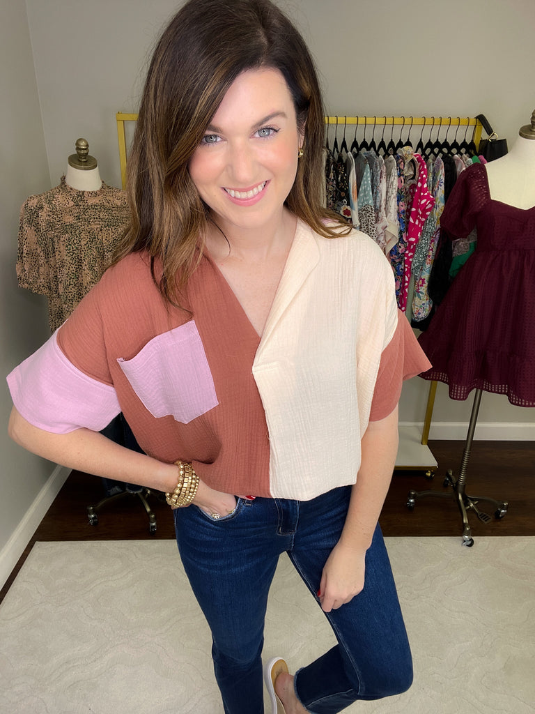 Never a Dull Moment Top in Clay