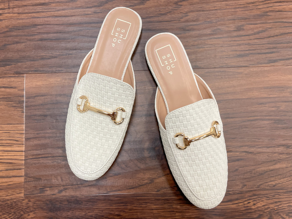 SALE! Shu Shop Tuli Mules in White *Final Sale*