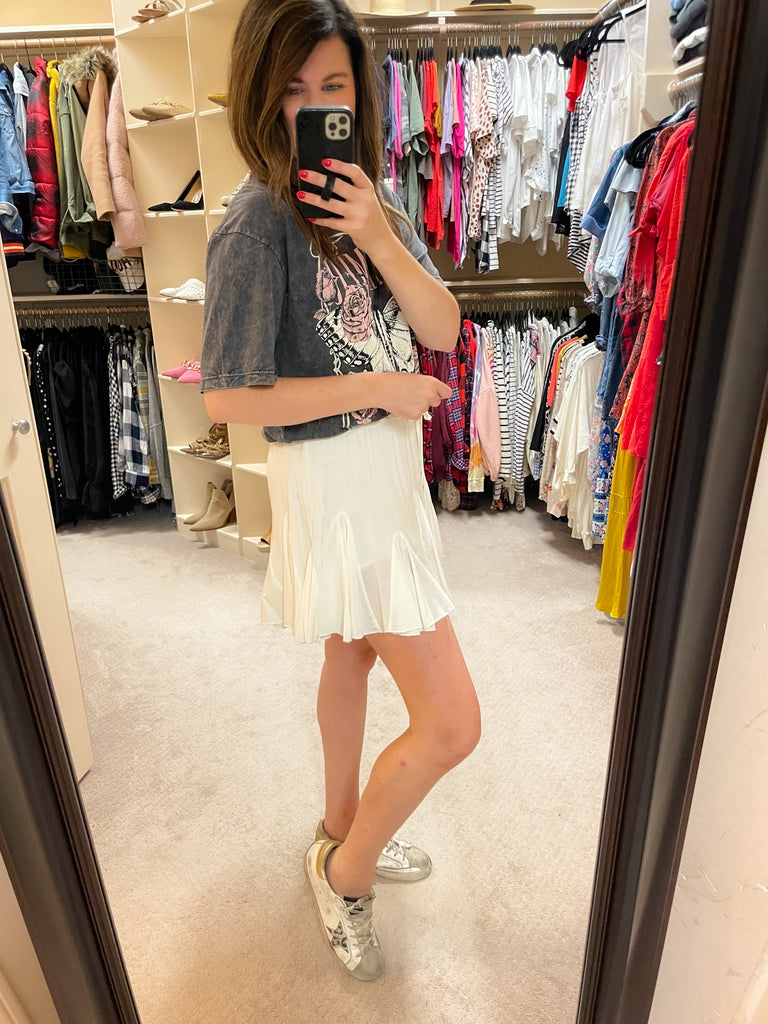 Full of Charm Skirt in White