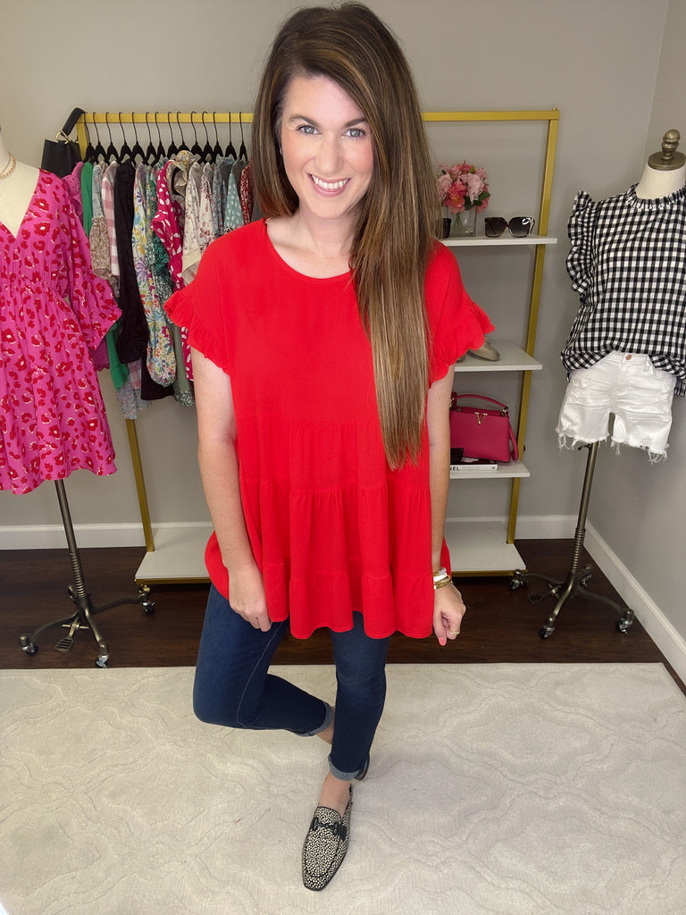 Appreciate You Top in Red