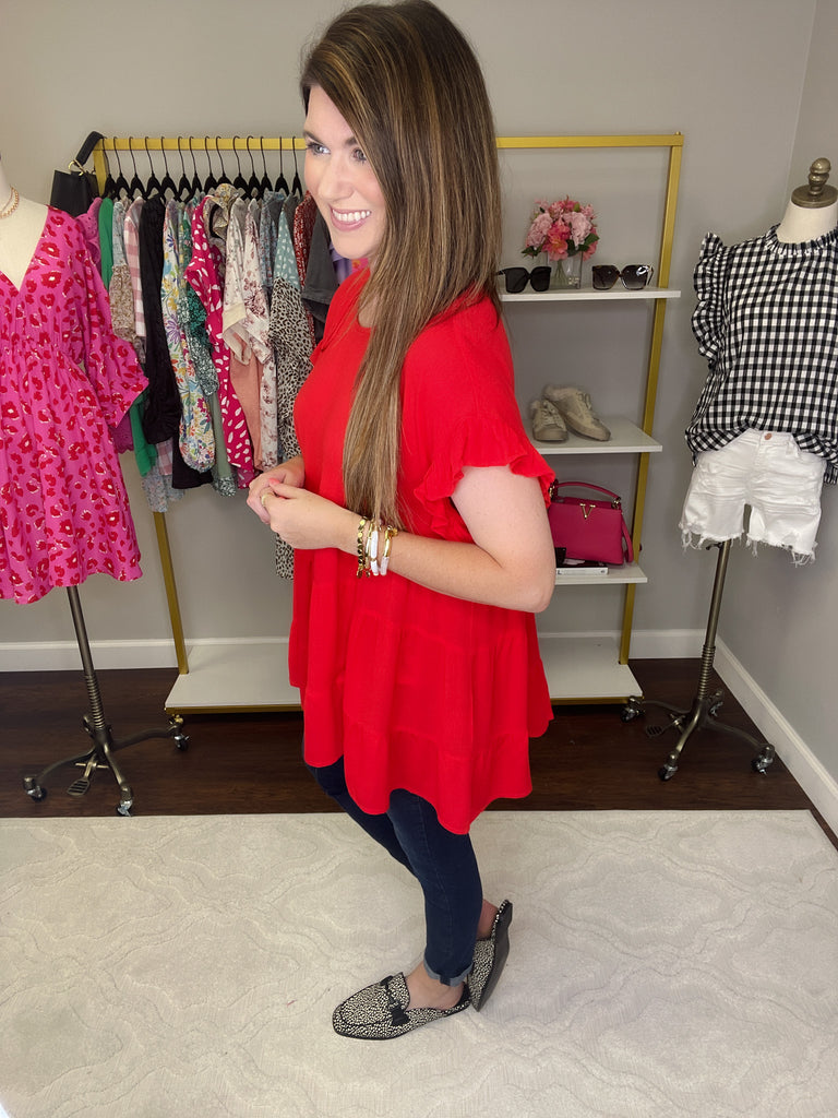 Appreciate You Top in Red